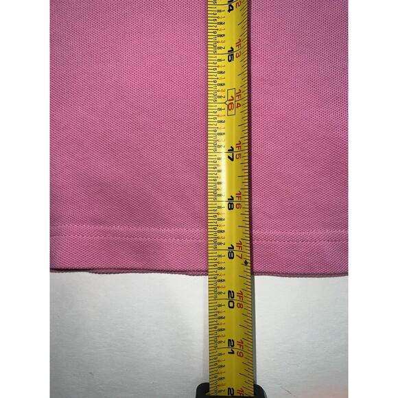 Lilly Pulitzer Polo Shirt Women’s Size Small Pink Short Sleeve Cotton Shrunken - Picture 9 of 13